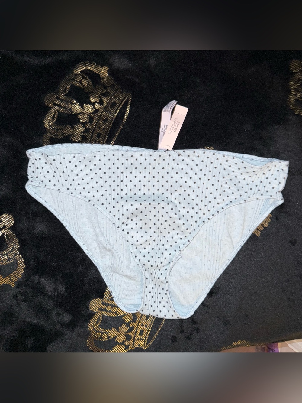 🔥5/$25🔥 NWT Victoria’s Secret Blue Polka Dot Bikini Panty Size XL